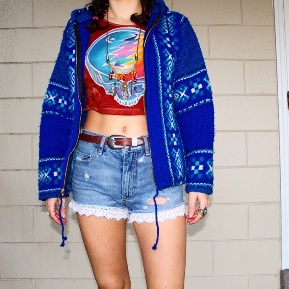 ✨woven blue jacket✨
